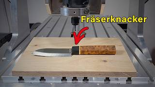 Hartes Edelholz vernichtet Fräser  Santoku Messergriff mit DIY CNC herstellen [upl. by Nikoletta]