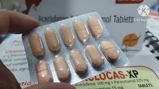 Aclocas P TabletAceclofenac 100mg  paracetamol 325mg [upl. by Annaiviv266]