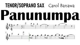 Panunumpa Tenor Soprano Sax Sheet Music Backing Track Partitura Carol Banawa [upl. by Christina]