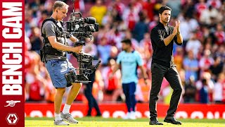 BENCH CAM  Arsenal vs Wolves 20  All the goals celebrations amp more  Premier League [upl. by Sands]