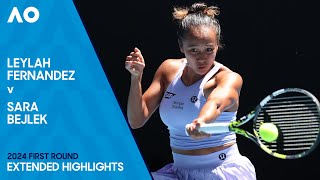 Leylah Fernandez v Sara Bejlek Extended Highlights  Australian Open 2024 First Round [upl. by Mehs401]