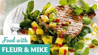 Tuna Steak With Spicy Salsa  Fleur amp Mike [upl. by Sitra74]