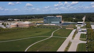 Dow Chemical Corporate Center Drone View Midland MI Taken Sep 5 2021 DJI Mini 2 Rail Trail [upl. by Heidy]