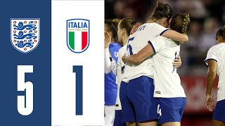 WubbenMoy Scores First Lionesses Goal  England 51 Italy  Highlights [upl. by Nothgierc282]