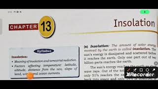 ICSE Class 9 geography chapter 13 Insolation [upl. by Anawik992]