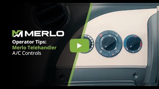 Operator Tips Merlo AC Controls [upl. by Bultman]