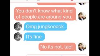 Drunk Taehyung Worried Jungkook  Taekook Texting Story 13 [upl. by Drannek]