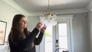 Swirled Glass Bubble Chandelier install and review [upl. by Trahurn]