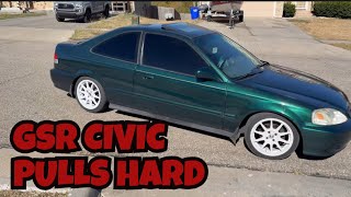 GSR SWAPPED HONDA CIVIC TAKES ON THE STREETS IS IT BETTER THAN B16 PT 2 [upl. by Filemon]