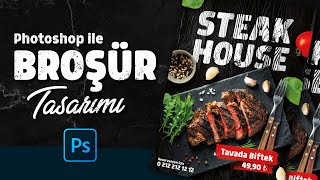 Adobe Photoshop ile Sıfırdan Broşür Flyer Tasarımı [upl. by Ahsinyt]