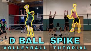 D BALL BACK ROW HITTING  Volleyball Tutorial [upl. by Eedya]