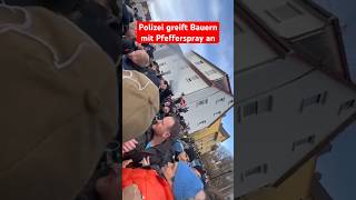 Politischer Aschermittwoch der Grünen in Biberach🚨🚜 demo traktor biberach pfefferspray [upl. by Annaid]