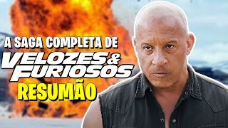 Velozes e Furiosos KKKKK A História dos 10 Filmes em 1 Vídeo [upl. by Orteip948]