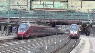 Stacja Trenitalia Roma Tiburtina  Frecciarossa Frecciargento Italo NTV IC Reg Cargo   city [upl. by Ardnasak831]