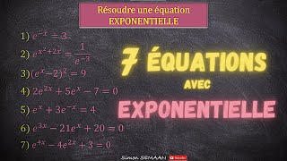 Résoudre une équation contenant des Exponentielles  Exercices Corrigés  BAC Terminale [upl. by Liahus127]