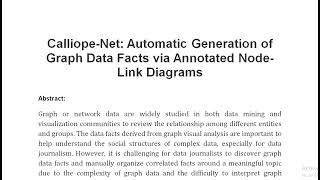 Calliope Net Automatic Generation of Graph Data Facts via Annotated Node Link Diagrams [upl. by Clareta974]