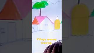 Village scenery drawing by Archena class 5 youtuvesorts  sorts [upl. by Suiravad]