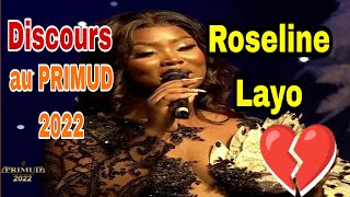 DISCOURS DE ROSELINE LAYO AU PRIMUD 2022 ELLE A TOUT DIT SAUF QUELLE A OUBLIE NOTRE PETIT FREDY [upl. by Slade]