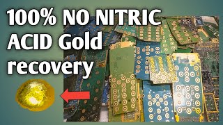 NO NITRIC ACID GOLD RECOVERY  GOLD RECOVERY WITHOUT NITRIC ACID  GOLD RECOVERY [upl. by Octavie]