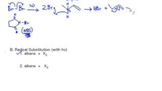 Allylic Radical Substitution  Alkyl Halide Synthesis [upl. by Efrem26]