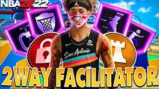 THE 1ST 2WAY FACILITATOR BUILD ON NBA 2K22 CURRENT GEN [upl. by Noreik]