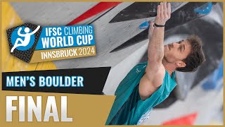 Mens Boulder final  Innsbruck 2024 [upl. by Fennessy]