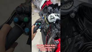 apracing thumb brake vs brembo pedrosa clutch Customized by tabooshop on ducati panigalev4 [upl. by Yung]