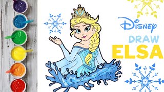 ELSA from Frozen  Disney Princess  frozen elsa disney disneyjunior art viral [upl. by Gibbons]