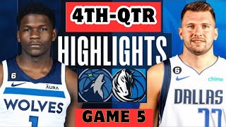 Minnesota Timberwolves vs Dallas Mavericks  Game 5 Highlights 4thQTR  WCF  2024 NBA Playoffs [upl. by Repsac]