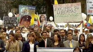 Colombians on the march against FARC [upl. by Aceber]