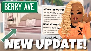 NEW BERRY AVENUE UPDATE 37  revamped houses new poses walking animations amp more [upl. by Anolla]