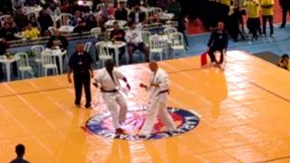 Kumite Glaube Feitosa vs Xolani Kenneth Gumede  Torneio Mundial de Karate Kyokushin  05072015 [upl. by Sheree971]