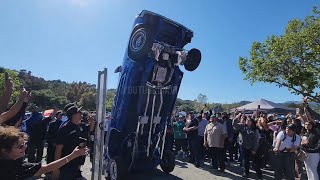 lowriders hopping and celebrating 5 DE MAYO at Brookside Park in Pasadena [upl. by Kosiur]