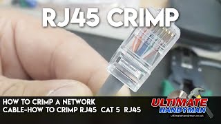 How to crimp a network cableHow to Crimp Rj45  Cat 5  RJ45 [upl. by Uah698]