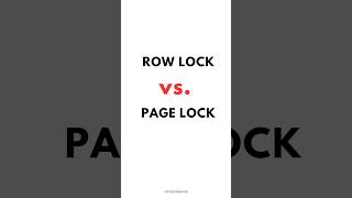 SQL ROW LOCK Vs PAGE LOCK ✍️ [upl. by Mikah]