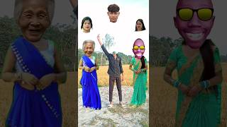 Kamariya Dole Bhojpuri song vs blue Sadi women amp red Sadi women correct head matching shorts🤣😅 [upl. by Bolme679]