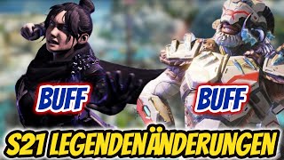 ALLE LEGENDENÄNDERUNGEN FÜR SEASON 21 in Apex Legends deutsch [upl. by Leaffar]