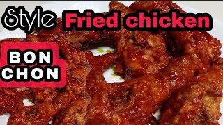 THE EASIEST BONCHON STYLE SWEET SPICY CRISPY FRIED CHICKEN [upl. by Eelesor]