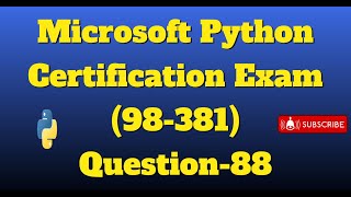 python certification exam Question88 [upl. by Ydor]