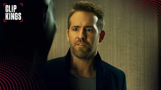 Leg Shot Saves the Day Ryan Reynolds Fight Scene  The Hitmans Bodyguard [upl. by Waldon637]