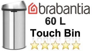 UNBOXING Brabantia Matt Steel 60 Litre Touch Bin 108303 [upl. by Burman]