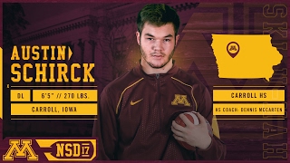 Austin Schirck Highlights 2017 Gopher Football Signing Day [upl. by Argent]