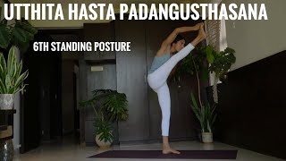 Utthita Hasta Padangusthasana  Ashtanga Yoga  6th posture of standing sequence [upl. by Greyso51]