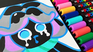 Drawing Cookie Run Kingdom Squid Ink Cookie with Posca Markers shorts [upl. by Ardnat773]