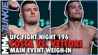 Paulo Costa vs Marvin Vettori weighin highlight  UFC Fight Night 196 [upl. by Frere]