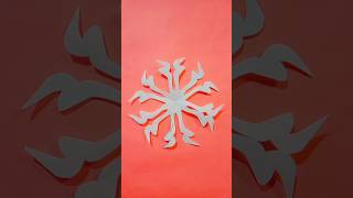 Easy paper snowflake shorts subscribe snowflakes diy papersnowflakes paper viralshort video [upl. by Yam]