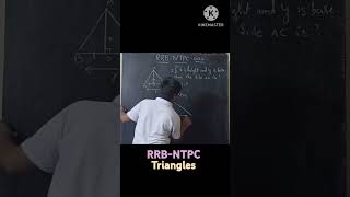 RRBNTPC 2024MENSURATION triangle ytshorts viralvedio [upl. by Htaek]