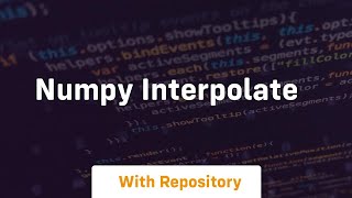 numpy interpolate [upl. by Ecille170]