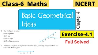 Class 6 Maths NCERT Chapter 4 Basic Geometrical Ideas Exercise 41 Full Solved  class6 cbseworldz [upl. by Suiradal253]