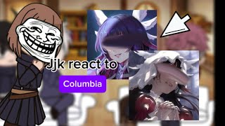 Jjk react to Columbia GENSHIN IMPACT [upl. by Sinnaoi431]